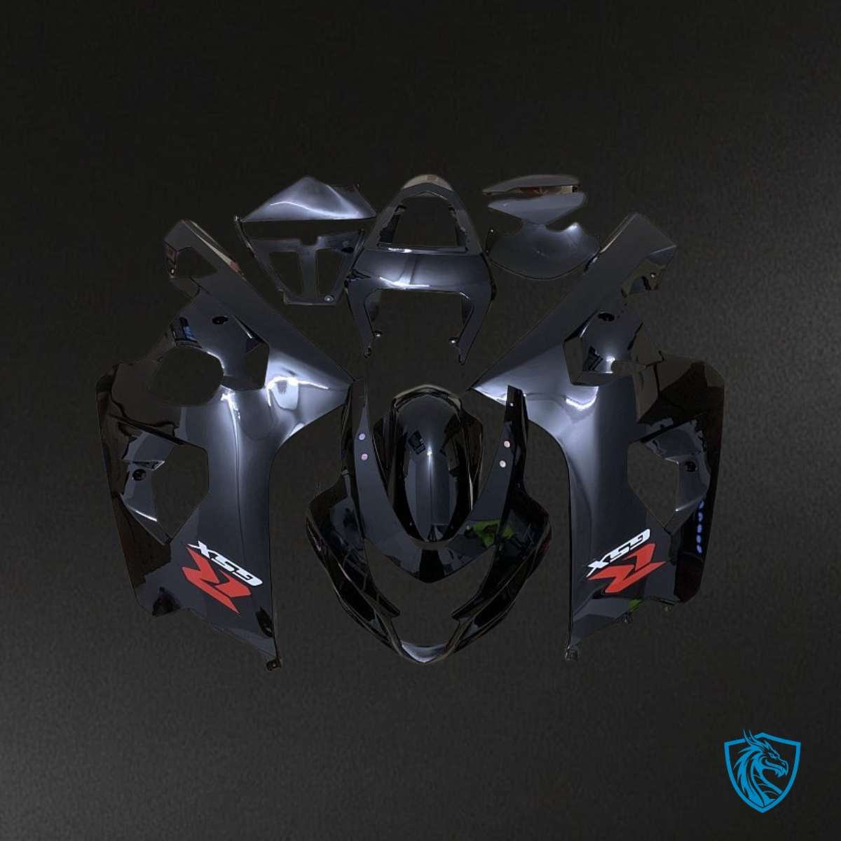 Suzuki GSXR600/750 (2004-2005) Gloss Black Fairing Kit - Aftermarket ABS Bodywork