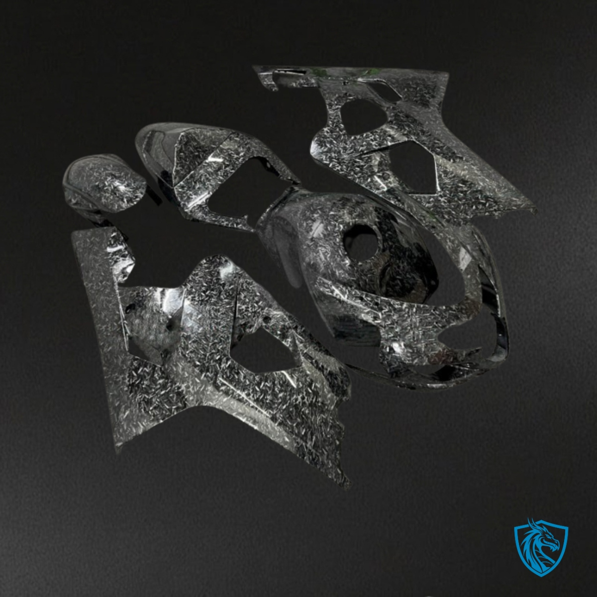 Suzuki GSXR600/750 (2004-2005) Black & Gray Carbon Fiber Fairings Kit | ABS Bodywork