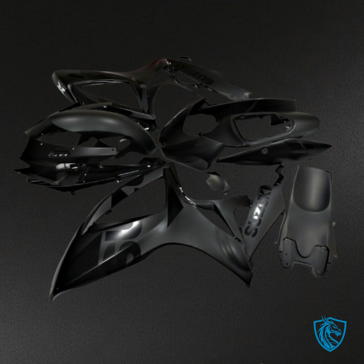 Suzuki GSXR600/750 (2006-2007) Gloss Black Fairing Kit - Aftermarket ABS Bodywork