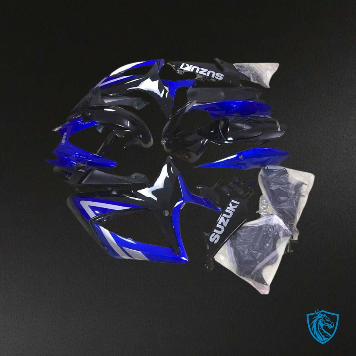 Suzuki GSXR600/750 (2006-2007) Blue & Black Fairing Kit - Aftermarket ABS Bodywork