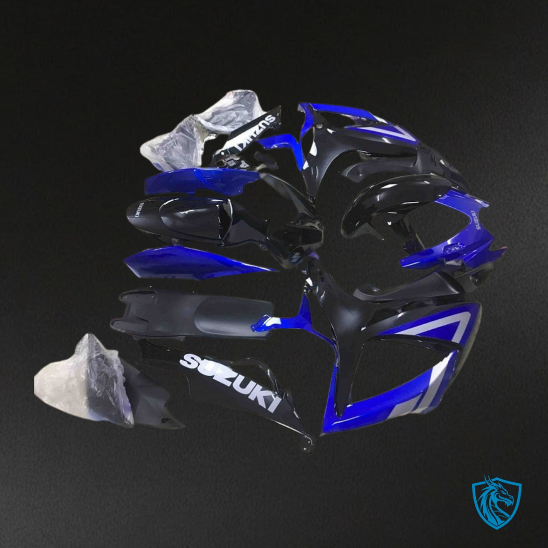 Suzuki GSXR600/750 (2006-2007) Blue & Black Fairing Kit - Aftermarket ABS Bodywork