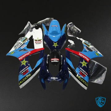 Suzuki GSXR600/750 (2006-2007) Blue Black & White - Custom ABS Fairing Kit