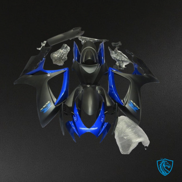 Suzuki GSXR600/750 (2006-2007) Blue & Matte Black Fairing Kit | ABS Bodywork