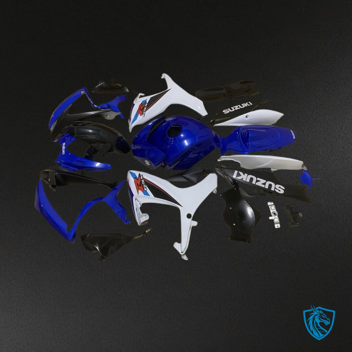 Suzuki GSXR600/750 (2006-2007) Blue & White - Custom ABS Fairing Kit