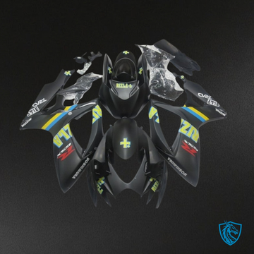 Suzuki GSXR600/750 (2006-2007) Black, Green & Yellow Fairing Kit - Aftermarket ABS Bodywork