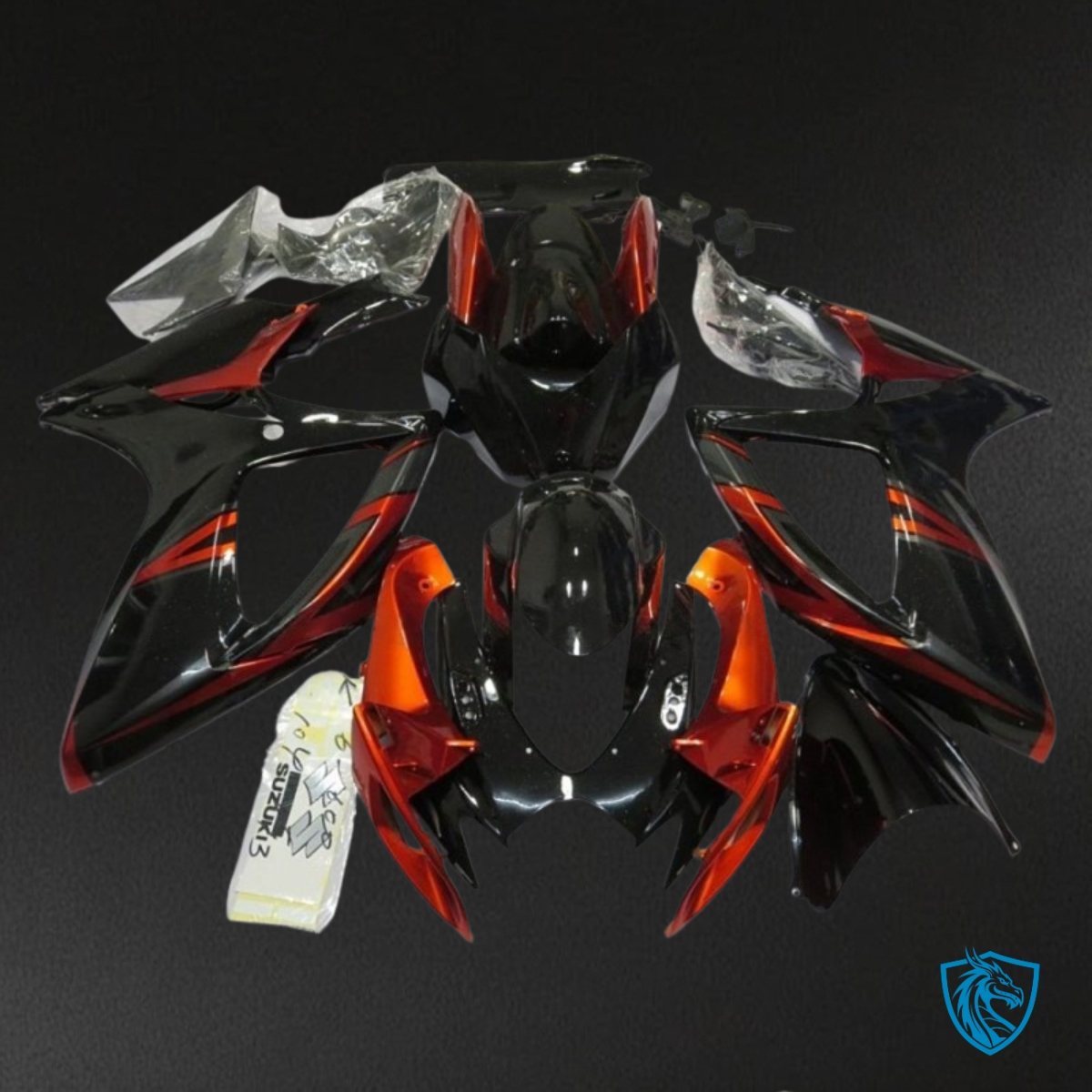 Suzuki GSXR600/750 (2006-2007) Red & Dark Black Fairing Kit - Aftermarket ABS Bodywork