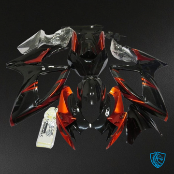 Suzuki GSXR600/750 (2006-2007) Red & Dark Black Fairing Kit - Aftermarket ABS Bodywork