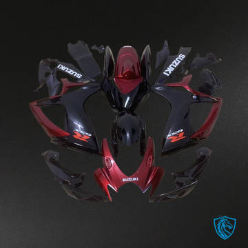 Suzuki GSXR600/750 (2006-2007) Red & Black Fairings Kit | ABS Bodywork