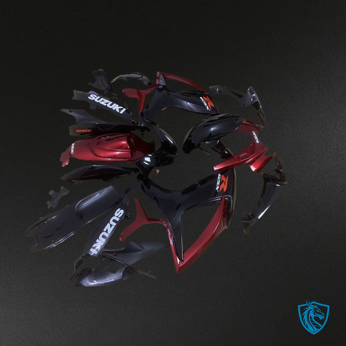 Suzuki GSXR600/750 (2006-2007) Red & Black Fairings Kit | ABS Bodywork