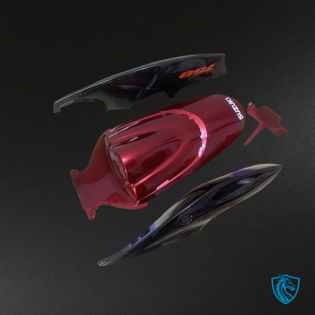Suzuki GSXR600/750 (2006-2007) Red & Black Fairings Kit | ABS Bodywork
