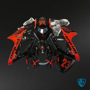 Suzuki GSXR600/750 (2006-2007) Black & Red Jordan - Custom ABS Fairing Kit
