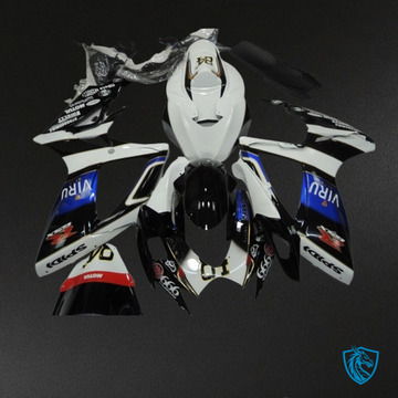 Suzuki GSXR600/750 (2006-2007) White, Black & Blue Fairing Kit - Aftermarket ABS Bodywork