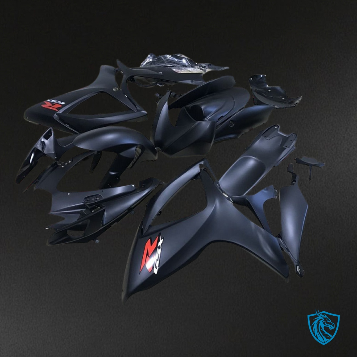 Suzuki GSXR600/750 (2006-2007) Matte Black - Custom ABS Fairing Kit