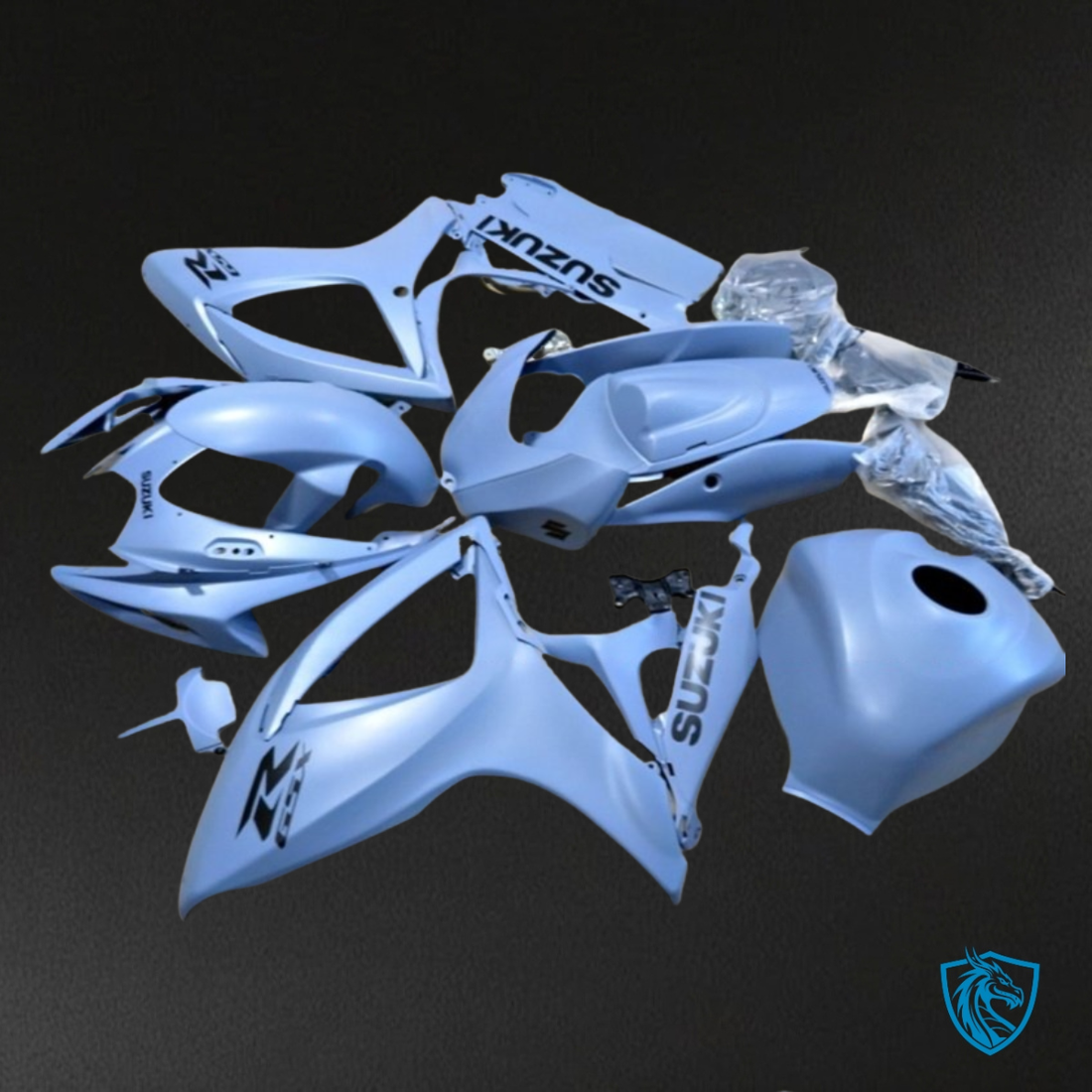 Suzuki GSXR600/750 (2006-2007) Matte Blue Fairing Kit - Aftermarket ABS Bodywork