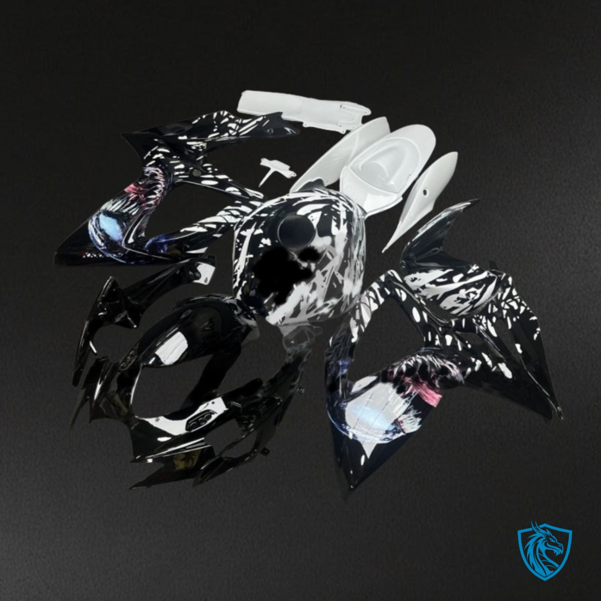 Suzuki GSXR600/750 (2006-2007) Black & White Venom - Custom ABS Fairing Kit