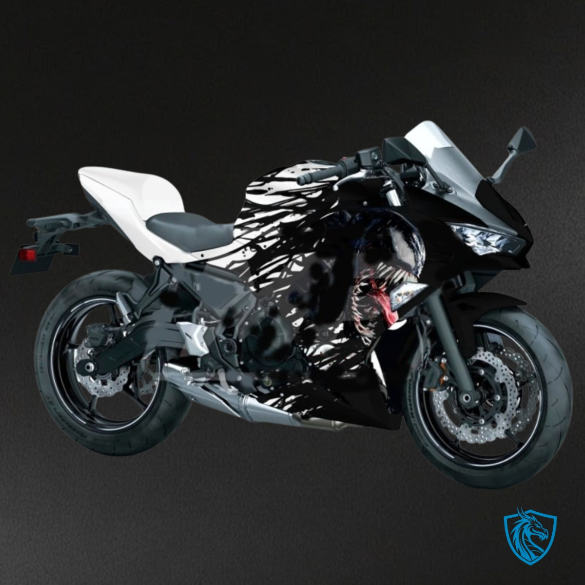 Suzuki GSXR600/750 (2006-2007) Black & White Venom - Custom ABS Fairing Kit