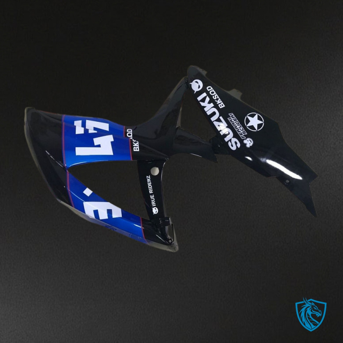 Suzuki GSXR600/750 (2008-2010) Black, Blue & white logo Fairing Kit - Aftermarket ABS Bodywork