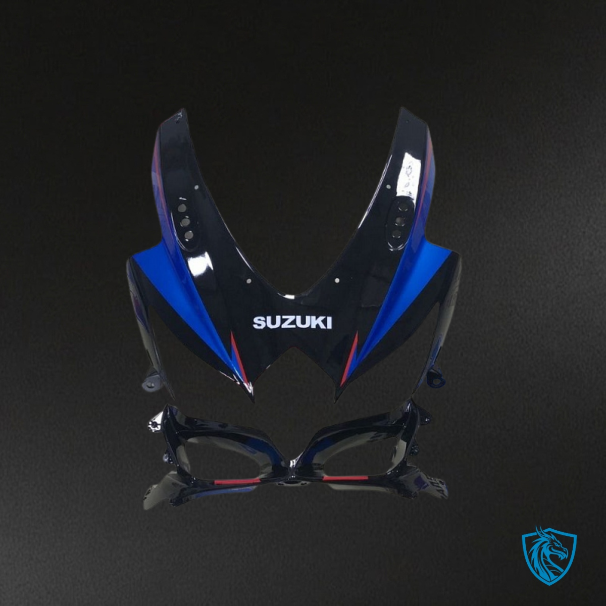 Suzuki GSXR600/750 (2008-2010) Black, Blue & white logo Fairing Kit - Aftermarket ABS Bodywork