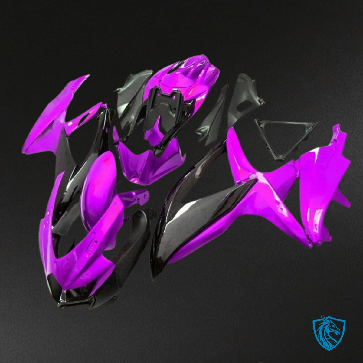 Suzuki GSXR600/750 (2008-2010) Vibrant Purple & Black - MERGEment Motorcycle Fairings Kit