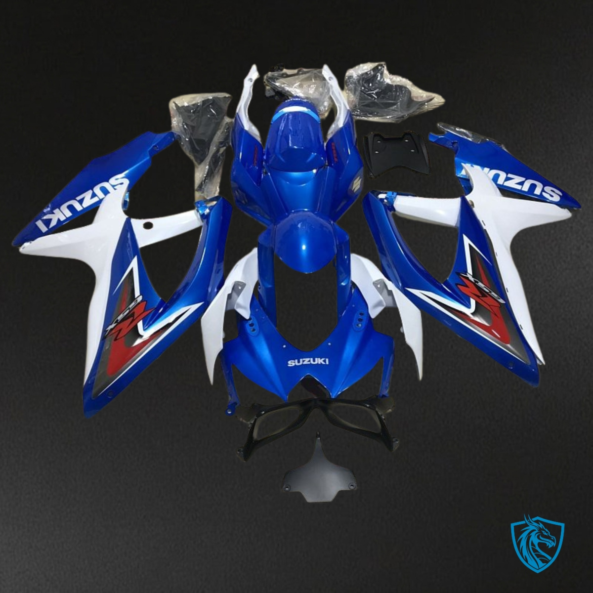 Suzuki GSXR600/750 (2008-2010) Blue & White Fairings Kit | ABS Bodywork