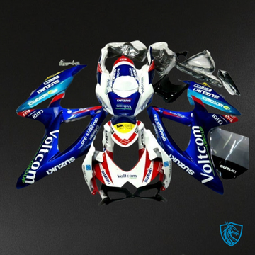 Suzuki GSXR600/750 (2008-2010) White & Blue ABS Bodywork - Fairings Kit