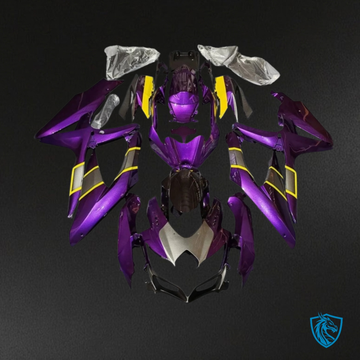 Suzuki GSXR600/750 (2008-2010) Purple, Gray & Yellow Fairing Kit - Aftermarket ABS Bodywork