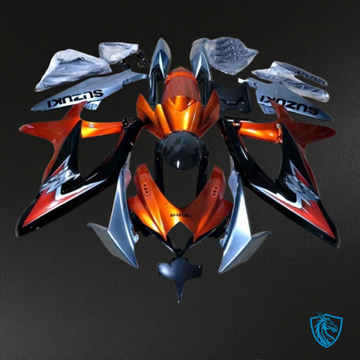 Suzuki GSXR600/750 (2008-2010) Orange & Black - Custom ABS Fairing Kit