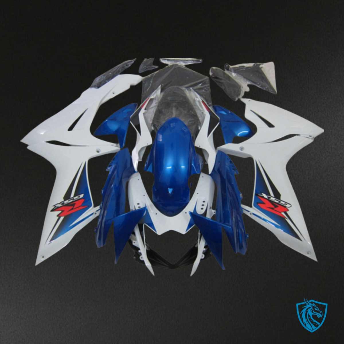 Suzuki GSXR600/750 (2008-2010) White & Blue - Custom ABS Fairing Kit