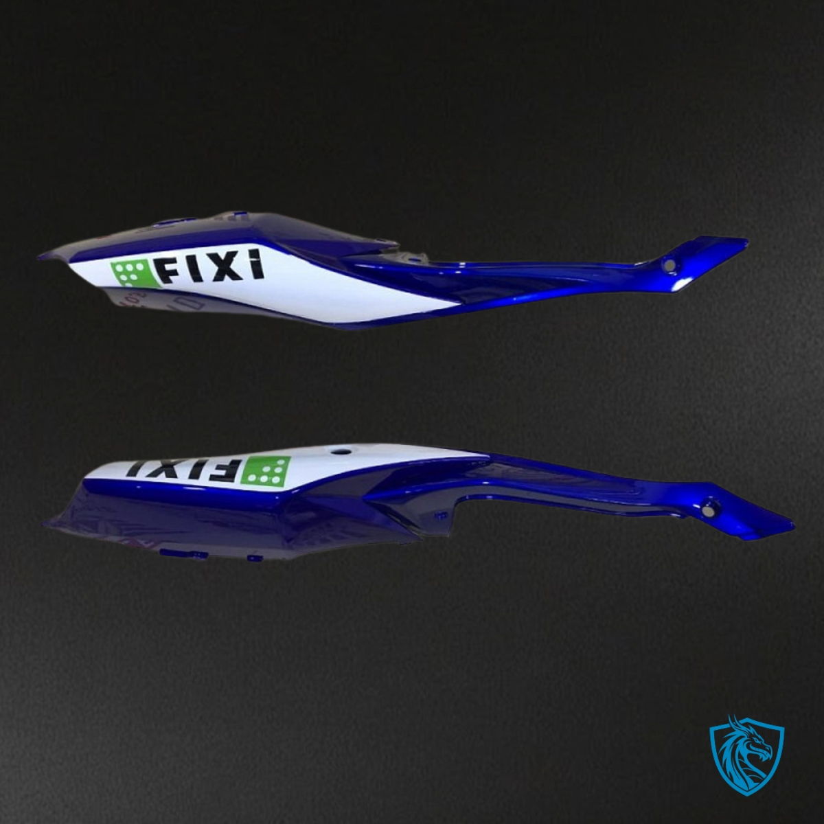 Suzuki GSXR600/750 (2008-2010) White & Blue logos Fairings Kit | ABS Bodywork