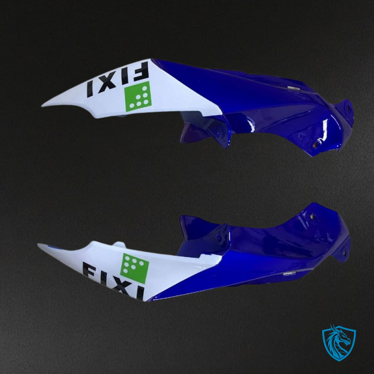 Suzuki GSXR600/750 (2008-2010) White & Blue logos Fairings Kit | ABS Bodywork