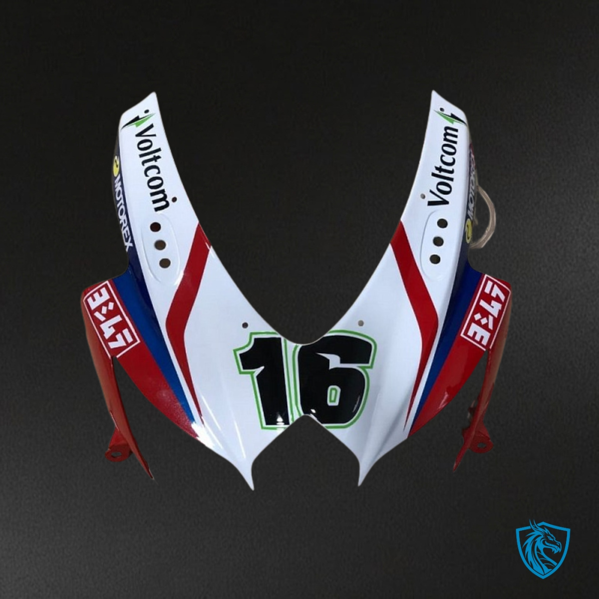 Suzuki GSXR600/750 (2008-2010) White & Blue logos Fairings Kit | ABS Bodywork