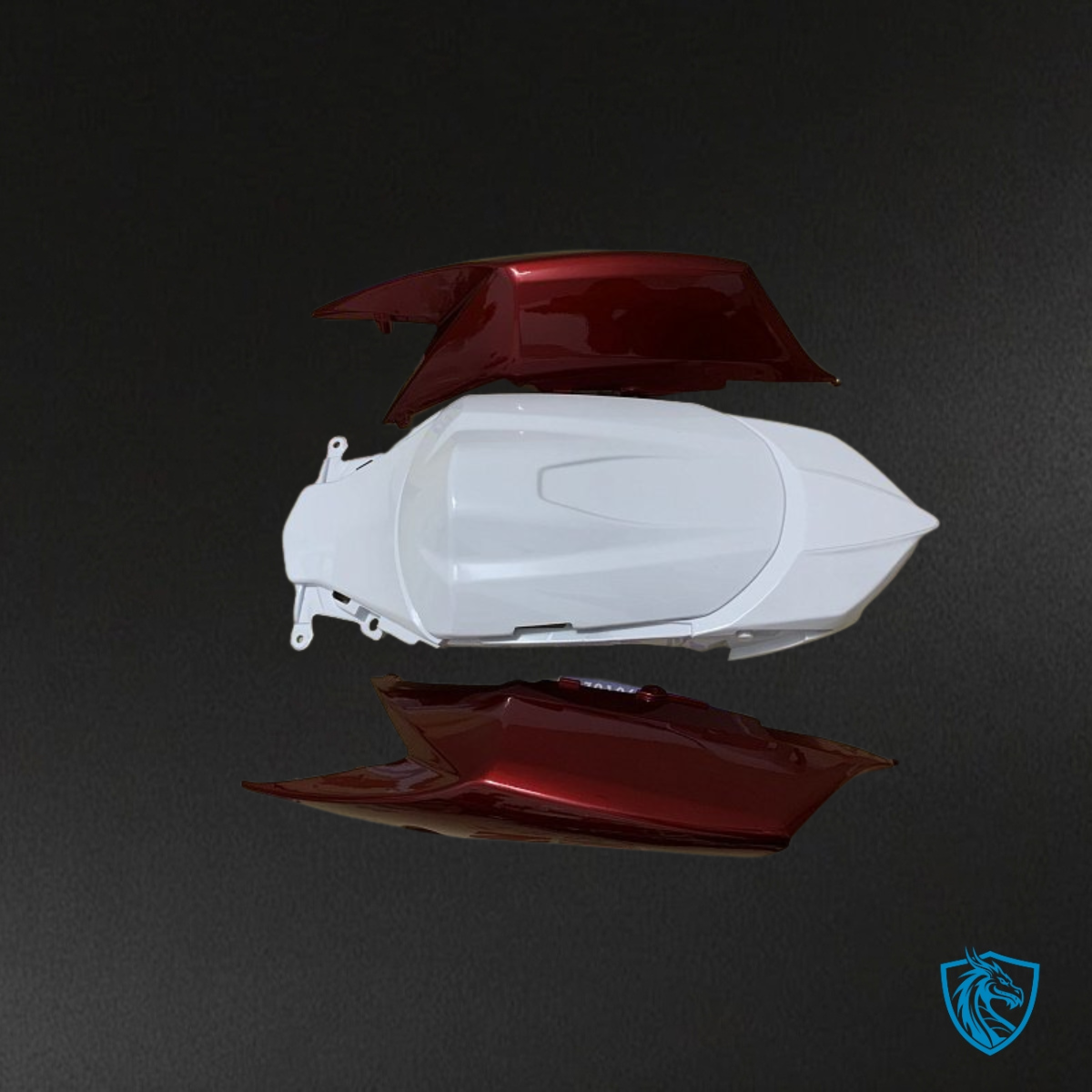 Suzuki GSXR600/750 (2008-2010) White & Red Fairing Kit - Aftermarket ABS Bodywork