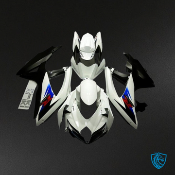 Suzuki GSXR600/750 (2008-2010) White & Black Fairing Kit | ABS Bodywork