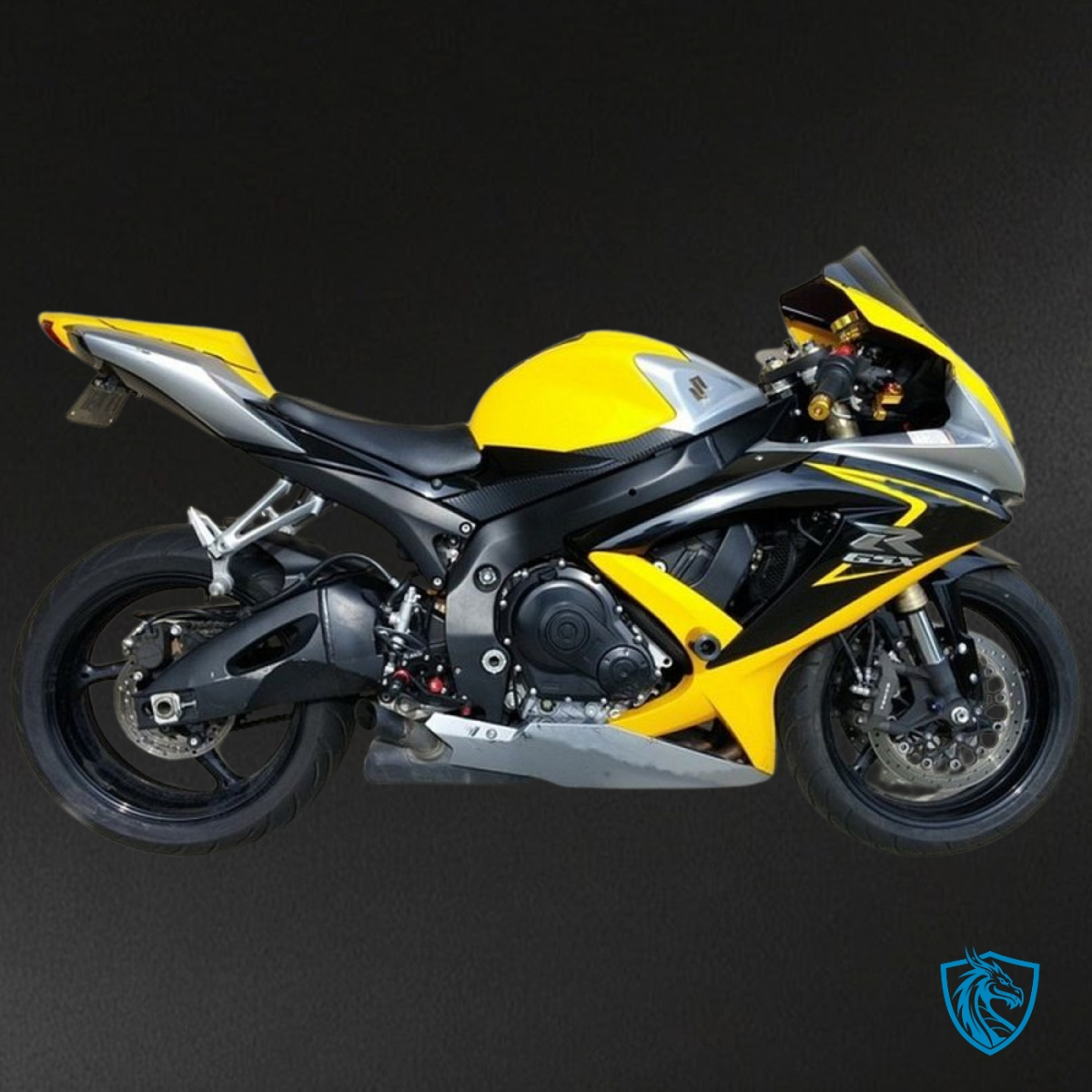 Suzuki GSXR600/750 (2008-2010) Yellow & Black Fairing Kit - Aftermarket ABS Bodywork
