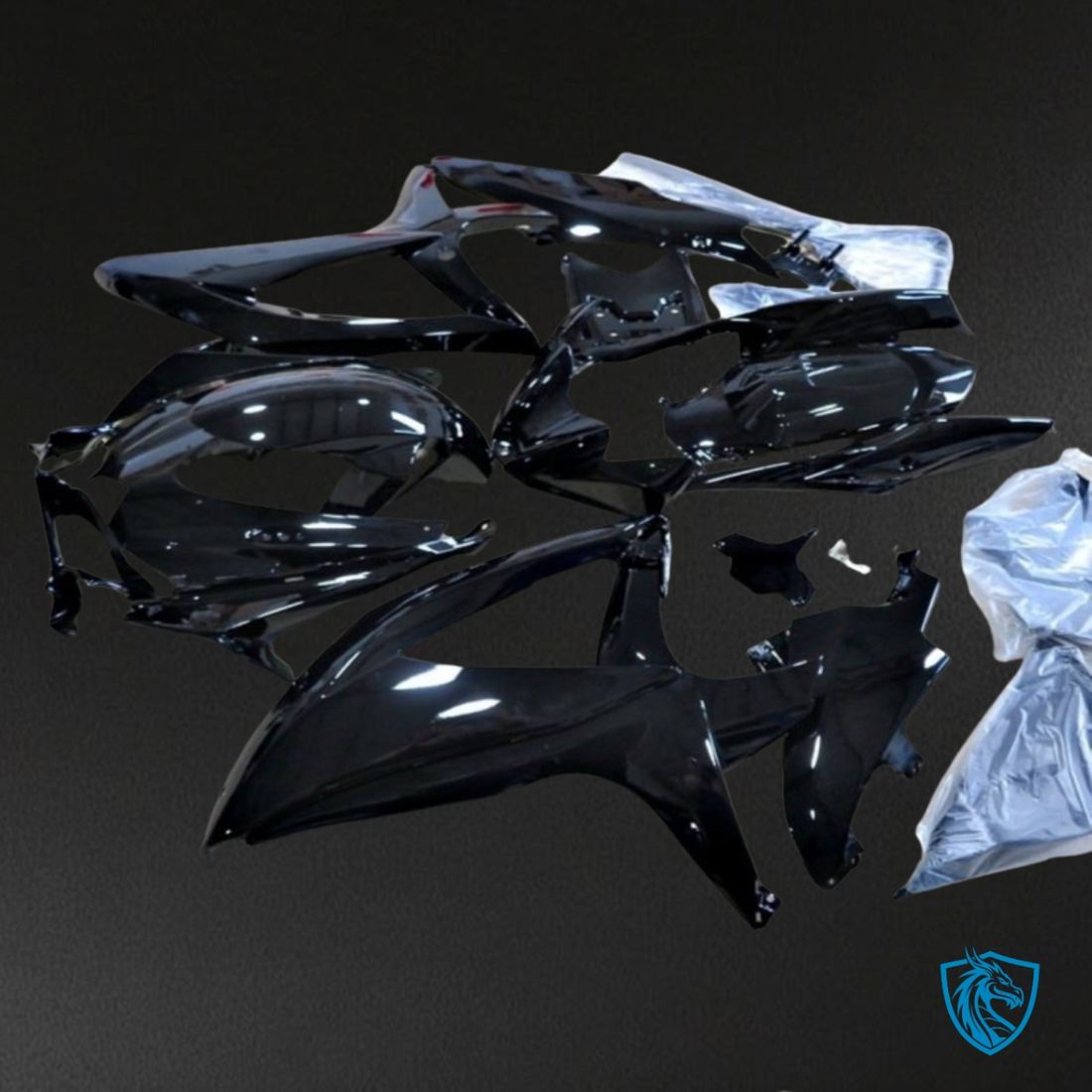 Suzuki GSXR600/750 (2008-2010) Glossy Black - MERGEment Motorcycle Fairings Kit