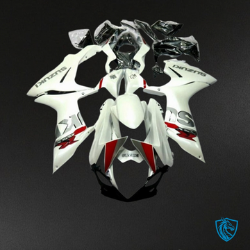 Suzuki GSXR600/750 (2011-2019) White, Black & Red - Custom ABS Fairing Kit
