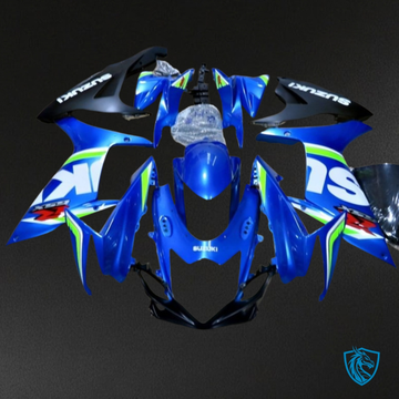 Suzuki GSXR600/750 (2011-2019) Glossy Blue, Black & Green - Custom ABS Fairing Kit