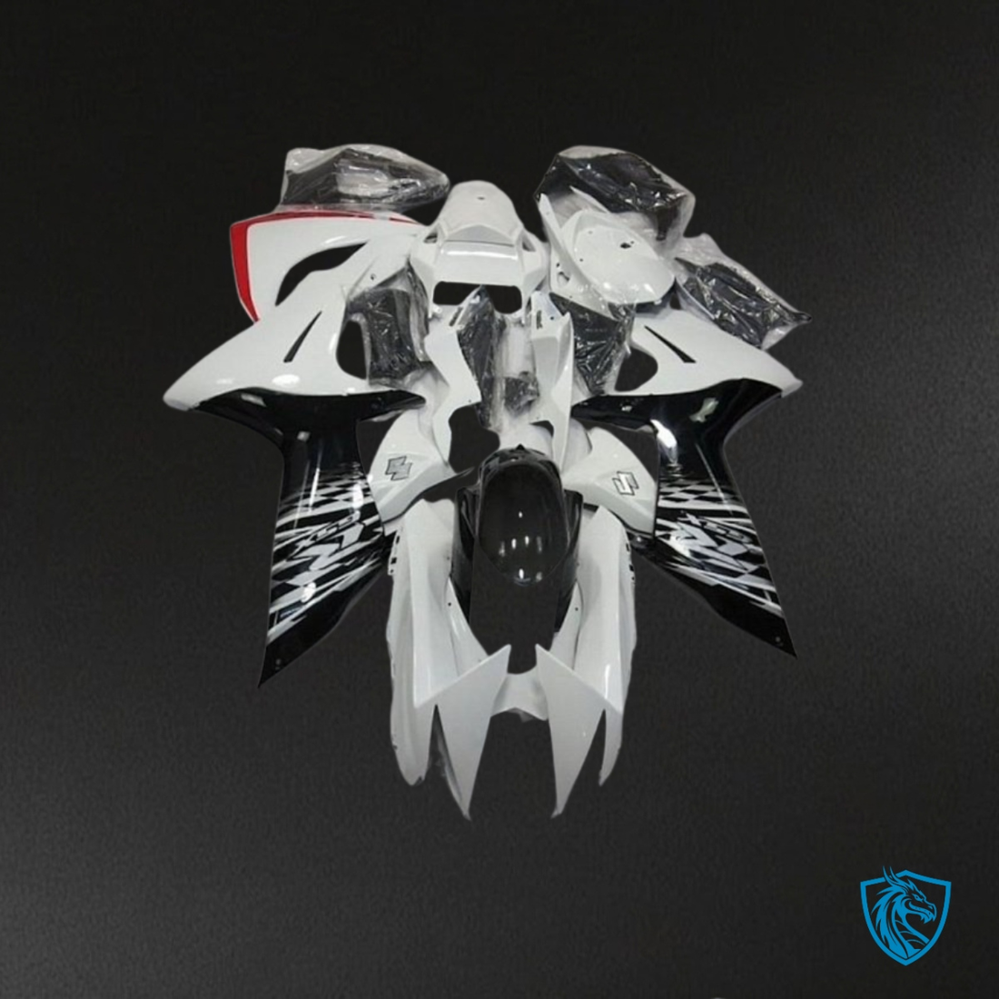 Suzuki GSXR600/750 (2011-2019) Black & Gloss White Fairing Kit - Aftermarket ABS Bodywork