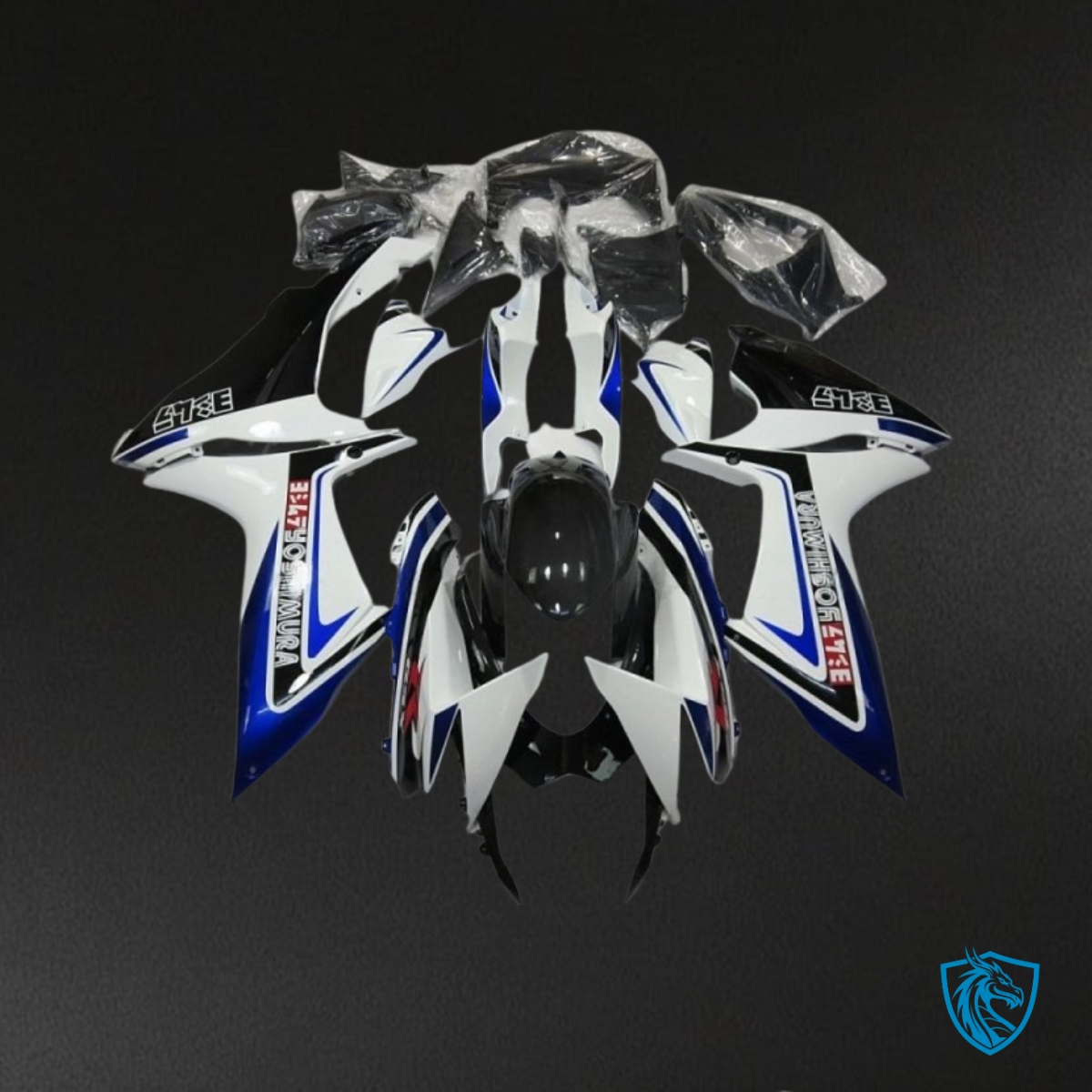 Suzuki GSXR600/750 (2011-2019) Blue, Black & White - MERGEment Motorcycle Fairings Kit