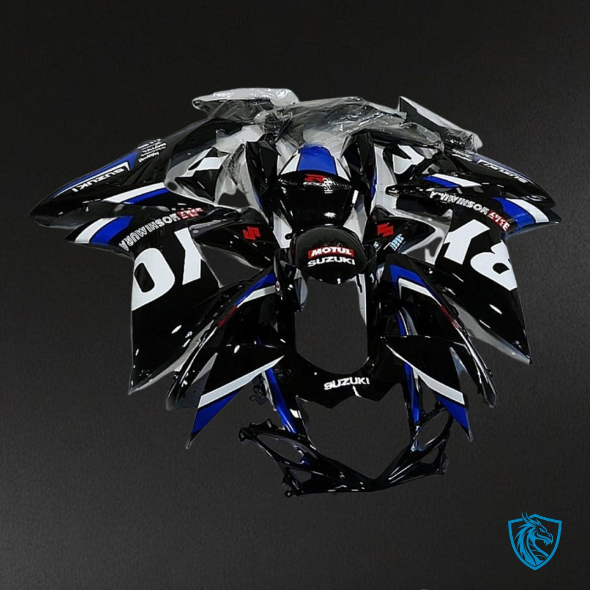 Suzuki GSXR600/750 (2011-2019) Black, Blue & White Fairing Kit - Aftermarket ABS Bodywork