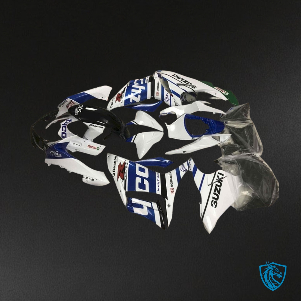 Suzuki GSXR600/750 (2011-2019) White & Blue - MERGEment Motorcycle Fairings Kit