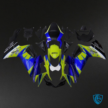 Suzuki GSXR600/750 (2011-2019) Blue & Lime Green Fairings Kit | ABS Bodywork