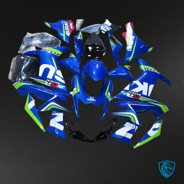 Suzuki GSXR600/750 (2011-2019) Blue & White Logo - MERGEment Motorcycle Fairings Kit