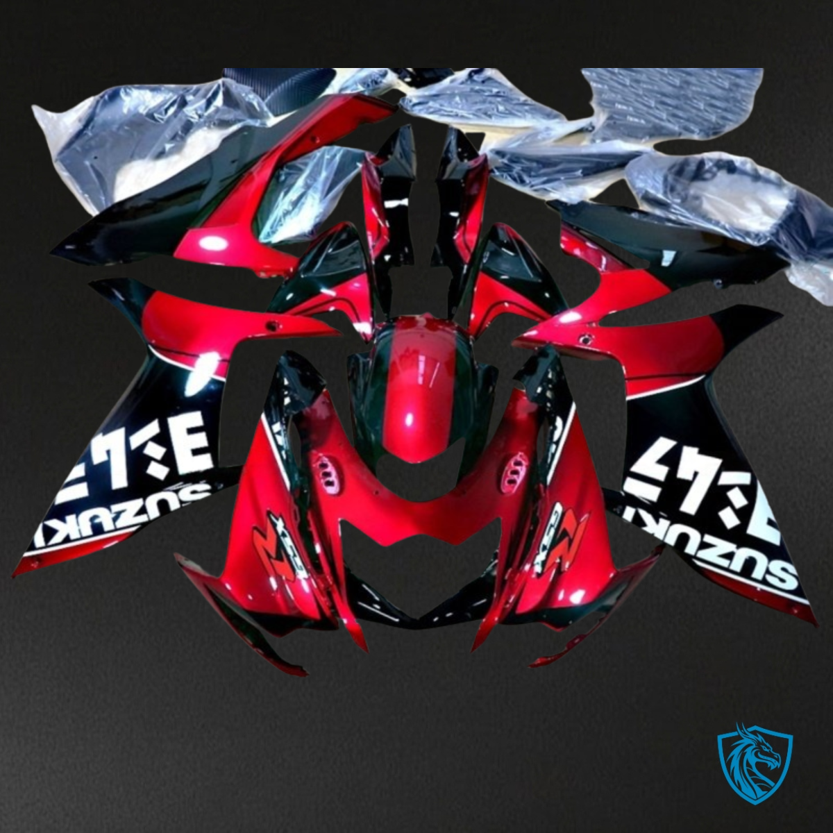 Suzuki GSXR600/750 (2011-2019) Red & Black Fairing Kit - Aftermarket ABS Bodywork