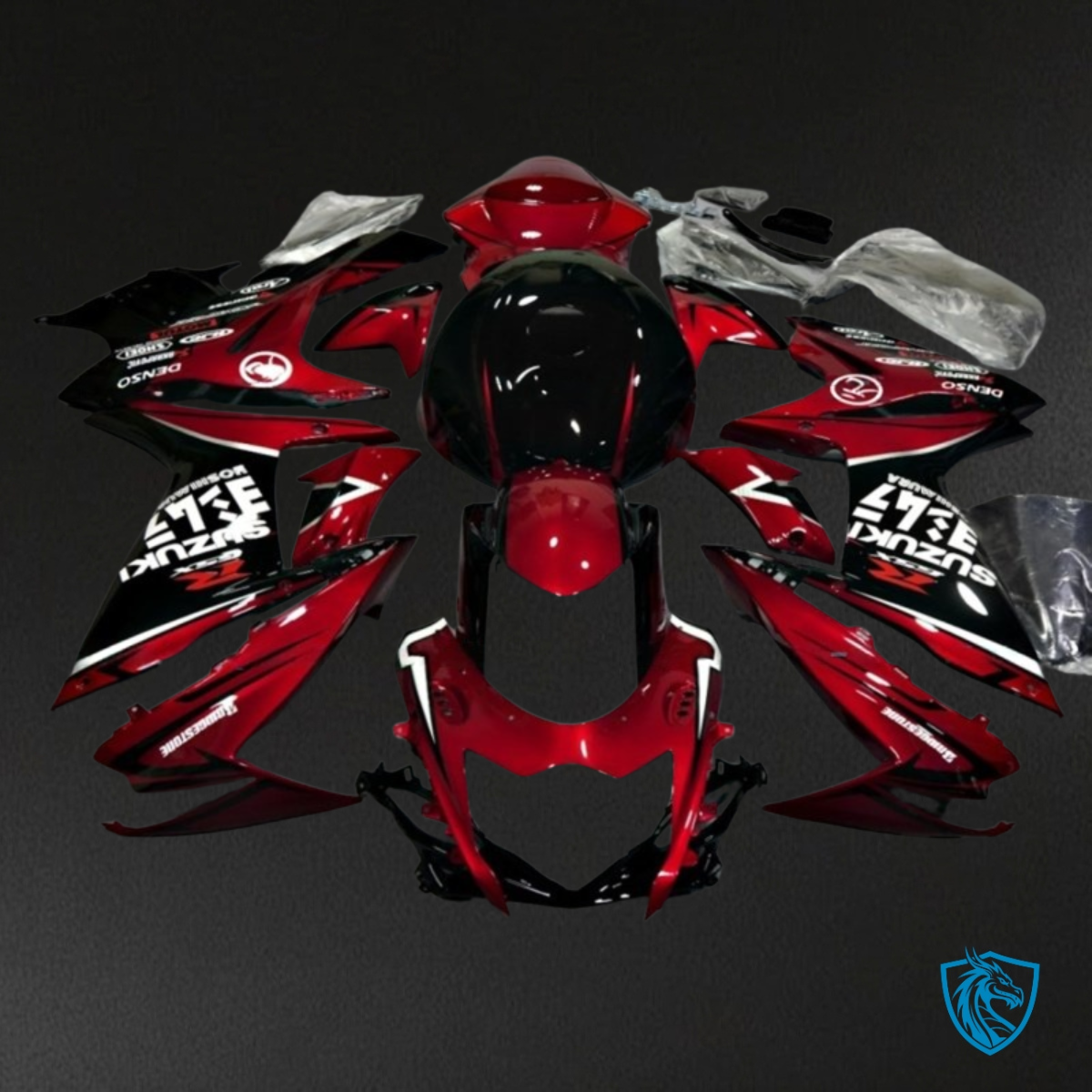 Suzuki GSXR600/750 (2011-2019) Glossy Red & Black Fairing Kit - Aftermarket ABS Bodywork