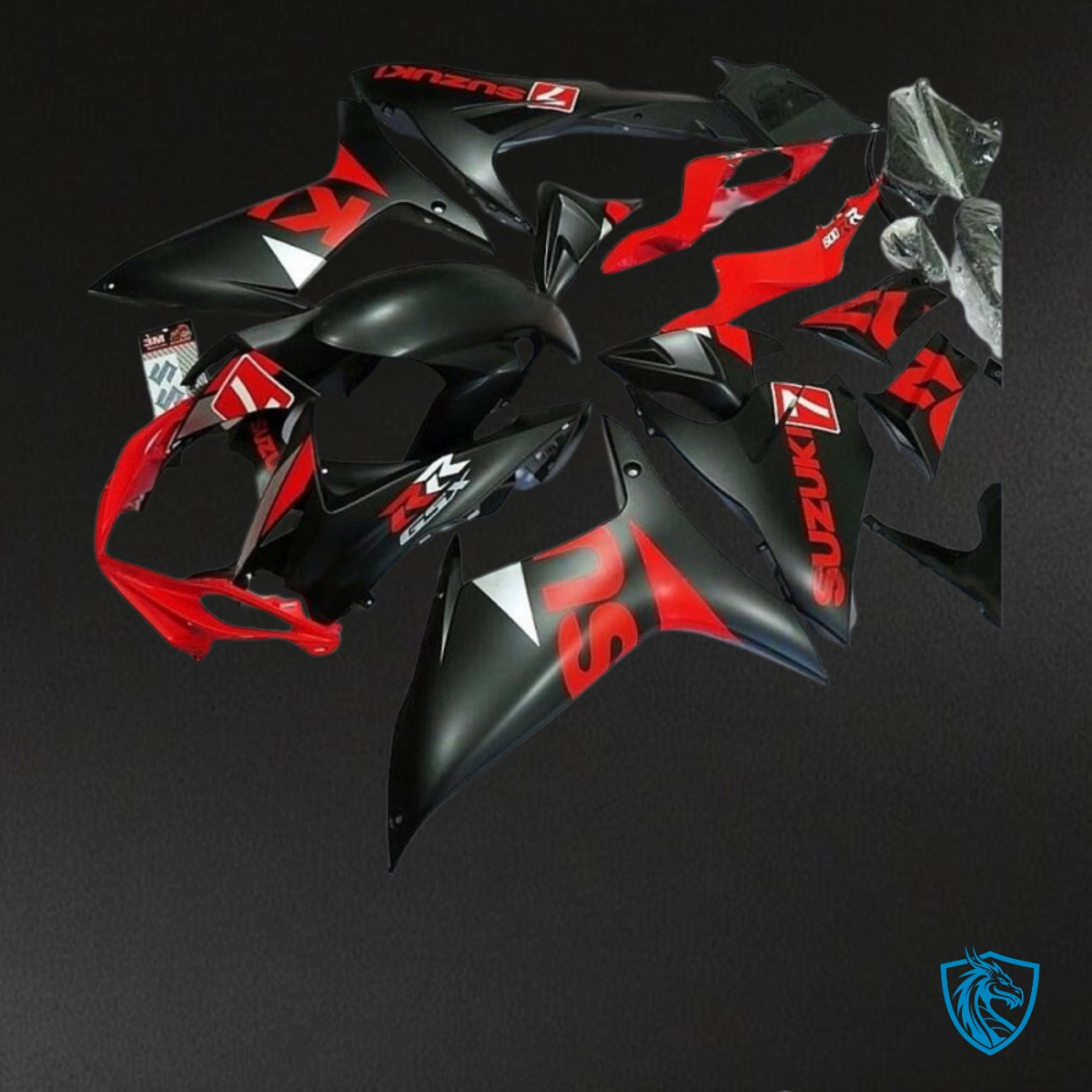 Suzuki GSXR600/750 (2011-2019) Red & Matte Black Fairings Kit | ABS Bodywork