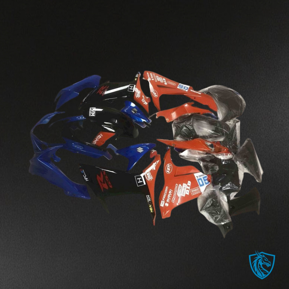 Suzuki GSXR600/750 (2011-2019) Blue, Red & Black Fairings Kit | ABS Bodywork
