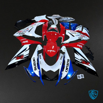 Suzuki GSXR600/750 (2011-2019) Red, Blue & White - MERGEment Motorcycle Fairings Kit