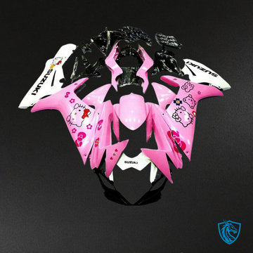 Suzuki GSXR600/750 (2011-2019) Pink & White - Custom ABS Fairing Kit
