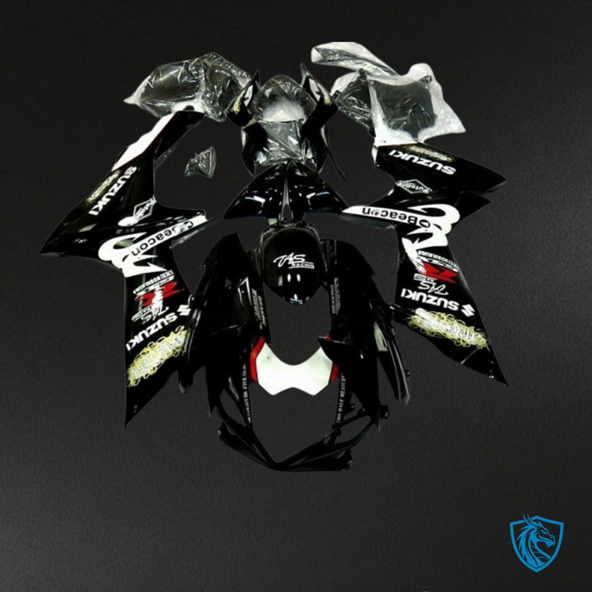 Suzuki GSXR600/750 (2011-2019) Black, Red & White - MERGEment Motorcycle Fairings Kit